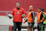 5 May 2015; Munster head coach Anthony Foley alongside BJ Botha and Ian Keatley during squad training. Munster Rugby Squad Training, Thomond Park, Limerick.  Picture credit: Diarmuid Greene / SPORTSFILE