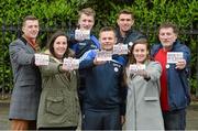 6 May 2015; The Gaelic Players Association and the Womenâ€™s Gaelic Players Association are advocating a Yes Vote in the forthcoming Marriage Referendum and will be supporting the YesEquality Campaign over the coming weeks. Pictured are, from left to right, Kevin Reilly, Meath footballer, Aisling Tarpey, Mayo footballer, Luke Kelly, Offaly footballer, Dessie Farrell, CEO of the GPA, Colm Begley, Laois footballer, Kim Flood, Dublin footballer, and former Dublin footballer Kieran Duff. Stephen's Green, Dublin. Picture credit: Matt Browne / SPORTSFILE