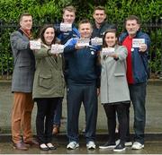 6 May 2015; The Gaelic Players Association and the Womenâ€™s Gaelic Players Association are advocating a Yes Vote in the forthcoming Marriage Referendum and will be supporting the YesEquality Campaign over the coming weeks. Pictured are, from left to right, Kevin Reilly, Meath footballer, Aisling Tarpey, Mayo footballer, Luke Kelly, Offaly footballer, Dessie Farrell, CEO of the GPA, Colm Begley, Laois footballer, Kim Flood, Dublin footballer, and former Dublin footballer Kieran Duff. Stephen's Green, Dublin. Picture credit: Matt Browne / SPORTSFILE