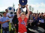 7 June 2008; The Shelbourne captain Aaron Ashe celebrates after his side won the Danone Nations Cup National Final. AUL Complex, Clonshaugh, Dublin. Picture credit: Ray McManus / SPORTSFILE