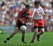 8 June 2008; Ronan Sexton, Down, in action against Dermot Carlin, Tyrone. GAA Football Ulster Senior Championship Quarter-Final, Tyrone v Down, Healy Park, Omagh, Co. Tyrone. Picture credit: Brian Lawless / SPORTSFILE