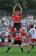 8 June 2008; Dan Gordon, Down, in action against Colin Holmes, Tyrone. GAA Football Ulster Senior Championship Quarter-Final, Tyrone v Down, Healy Park, Omagh, Co. Tyrone. Picture credit: Brian Lawless / SPORTSFILE