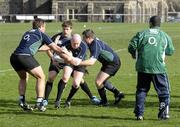 10 June 2008; Ireland's Bernard Jackman is tackled by Tony Buckley, left, Bryan Young and Marcus Horan under the watchful eye of Michael Bradley during Ireland rugby squad training. 2008 Ireland Rugby Summer Tour, Melbourne Grammar School, Melbourne, Australia. Picture credit: Martin Philbey / SPORTSFILE