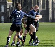 10 June 2008; Ireland's Paul O'Connell is tacked by Mick O'Driscoll, left, and Bryan Young during Ireland rugby squad training. 2008 Ireland Rugby Summer Tour, Melbourne Grammar School, Melbourne, Australia. Picture credit: Martin Philbey / SPORTSFILE