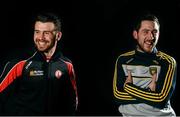 6 May 2015; Darren McCurry, left, Tyrone, and Mark McHugh, Donegal, at the launch of the 2015 Ulster GAA Football Senior Championships. Abbey Hotel, Donegal. Picture credit: Oliver McVeigh / SPORTSFILE