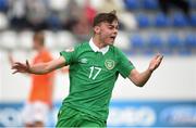 7 May 2015; Jamie Aherne, Republic of Ireland, reacts after a missed chance. UEFA European U17 Championship Finals Group D, Republic of Ireland v Netherlands. Sozopol Stadium, Sozopol, Bulgaria. Picture credit: Pat Murphy / SPORTSFILE