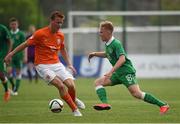 7 May 2015; Anthony Scully, Republic of Ireland, in action against Dani De Wit, The Netherlands. UEFA European U17 Championship Finals Group D, Republic of Ireland v Netherlands. Sozopol Stadium, Sozopol, Bulgaria. Picture credit: Pat Murphy / SPORTSFILE