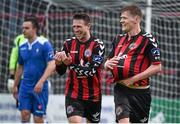 8 May 2015; Derek Prendergast, right, Bohemians, celebrates after scoring his side's first goal with team-mate Robbie Creevy. SSE Airtricity League Premier Division, Bohemians v Limerick FC, Dalymount Park, Dublin. Picture credit: David Maher / SPORTSFILE