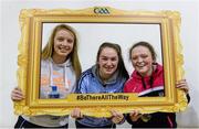 8 May 2015; Dublin supporters, from left, Sarah Waldron, Amy Fitzpatrick and Ãine Houricin, all from Blanchardstown, at a Dublin GAA open night. St. Brigidâ€™s GAA Club, Russell Park, Dublin. Picture credit: Piaras Ó Mídheach / SPORTSFILE