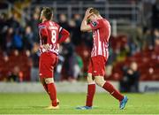 8 May 2015; Gary Boylan, right, and David Cawley, Sligo Rovers, react after Mark O'Sullivan, Cork City, scored his side's third goal. SSE Airtricity League Premier Division, Cork City v Sligo Rovers. Turner's Cross, Cork. Picture credit: Diarmuid Greene / SPORTSFILE