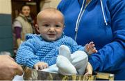 8 May 2015; Killian Brunton, four months old, from Blanchardstown, in the National Football League division 1 trophy at a Dublin GAA open night. St. Brigidâ€™s GAA Club, Russell Park, Dublin. Picture credit: Piaras Ó Mídheach / SPORTSFILE