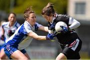 9 May 2015; Katie Walsh, Sligo, in action against Karen McGrath, Waterford. TESCO HomeGrown Ladies National Football League, Division 3 Final, Waterford v Sligo. Parnell Park, Dublin. Picture credit: Cody Glenn / SPORTSFILE