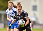9 May 2015; Laura Anne Laffey, Sligo, in action against Emma Murray, Waterford. TESCO HomeGrown Ladies National Football League, Division 3 Final, Waterford v Sligo. Parnell Park, Dublin. Picture credit: Cody Glenn / SPORTSFILE