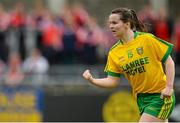 9 May 2015; Geraldine McLaughlin, Donegal, celebrates after scoring her sides second goal. TESCO HomeGrown Ladies National Football League, Division 2 Final, Armagh v Donegal. Parnell Park, Dublin. Picture credit: Piaras Ó Mídheach / SPORTSFILE