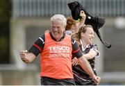 9 May 2015; Sligo manager Paddy Henry celebrates at the final whistle. TESCO HomeGrown Ladies National Football League, Division 3 Final, Waterford v Sligo. Parnell Park, Dublin. Picture credit: Piaras Ó Mídheach / SPORTSFILE