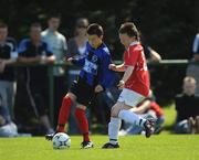 7 June 2008; Craig Rafferty, Shelbourne FC, is action against Jamie fahey, Willow Park FC, Athlone, during the Danone Nations Cup National Final. Shelbourne FC, Dublin, v Willow Park, Athlone, Co. Westmeath. AUL Complex, Clonshaugh, Dublin. Picture credit: Ray McManus / SPORTSFILE  *** Local Caption *** send to westmeath and dublin papers