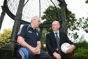 9 June 2008; Cavan manager Donal Keoghan, left, and Armagh manager Peter McDonnell in discussion during a photocall. GAA photocall ahead of Cavan v Armagh, Four Seasons Hotel, Monaghan. Picture credit: Oliver McVeigh / SPORTSFILE