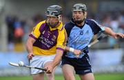 14 June 2008; Paul Roche, Wexford is tackled by James Burke, Dublin. GAA Hurling Leinster Senior Championship Semi-Final, Dublin v Wexford, Nowlan Park, Kilkenny. Picture credit: Matt Browne / SPORTSFILE