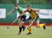 15 June 2008; Lisa Jacob, Ireland, in action against Taryn Hosking, South Africa. Women's Setanta Sports Trophy, Ireland v South Africa, National Hockey Stadium, UCD, Belfield. Picture credit: Ray Lohan / SPORTSFILE *** Local Caption ***