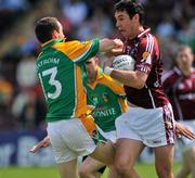 15 June 2008; Finnian Hanley, Galway, in action against Donal Brennan, Leitrim. GAA Football Connacht Senior Championship Semi-Final, Galway v Leitrim, Pearse Stadium, Galway. Picture credit: Brian Lawless / SPORTSFILE