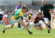15 June 2008; Nickey Joyce, Galway, in action against Barry Prior, Leitrim. GAA Football Connacht Senior Championship Semi-Final, Galway v Leitrim, Pearse Stadium, Galway. Picture credit: Ray Ryan / SPORTSFILE