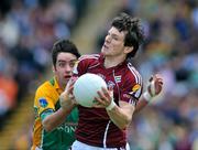 15 June 2008; Michael Meehan, Galway, in action against John McKeon, Leitrim. GAA Football Connacht Senior Championship Semi-Final, Galway v Leitrim, Pearse Stadium, Galway. Picture credit: Brian Lawless / SPORTSFILE