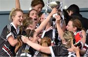 9 May 2015; Sligo players celebrate with the cup. TESCO HomeGrown Ladies National Football League, Division 3 Final, Waterford v Sligo. Parnell Park, Dublin. Picture credit: Cody Glenn / SPORTSFILE