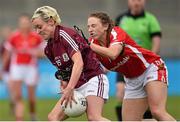 9 May 2015; Edel Concannon, Galway, in action against Aisling Hutchings, Cork. TESCO HomeGrown Ladies National Football League, Division 1 Final, Cork v Galway. Parnell Park, Dublin. Picture credit: Cody Glenn / SPORTSFILE