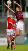 9 May 2015; Patricia Gleeson, Galway, in action against Vera Foley, Cork. TESCO HomeGrown Ladies National Football League, Division 1 Final, Cork v Galway. Parnell Park, Dublin. Picture credit: Piaras Ó Mídheach / SPORTSFILE