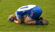 9 May 2015; Sinead Ryan, Waterford, reacts to the loss. TESCO HomeGrown Ladies National Football League, Division 3 Final, Waterford v Sligo. Parnell Park, Dublin. Picture credit: Cody Glenn / SPORTSFILE
