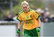 9 May 2015; Yvonne McDonagle, Donegal, celebrates scoring her sides first goal. TESCO HomeGrown Ladies National Football League, Division 2 Final, Armagh v Donegal. Parnell Park, Dublin. Picture credit: Piaras Ó Mídheach / SPORTSFILE