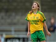 9 May 2015; Niamh Hegarty, Donegal, reacts after a missed chance. TESCO HomeGrown Ladies National Football League, Division 2 Final, Armagh v Donegal. Parnell Park, Dublin. Picture credit: Piaras Ó Mídheach / SPORTSFILE