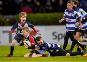 8 May 2015; Action from the Bank of Ireland half-time mini games between Blackrock RFC and Cill Dara RFC during the Guinness PRO12, Round 21, game between Leinster and Benetton Treviso at the RDS, Ballsbridge, Dublin. Picture credit: Stephen McCarthy / SPORTSFILE