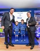 8 May 2015; Rosa and Cian Knaggs from Fairhouse, Dublin with Leinster players Kane Douglas and Sean Cronin. Guinness PRO12, Round 21, Leinster v Benetton Treviso, RDS, Ballsbridge, Dublin. Picture credit: Matt Browne / SPORTSFILE