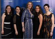 9 May 2015; Claire French, Anne-Marie Bohan, Tara Doyle, Jenny O'Connor and Mary O'Neill at the Leinster Rugby Awards Ball. The Leinster Rugby Awards Ball took place, at the Double Tree by Hilton hotel, Dublin, in front of over 500 attendees as Leinster Rugby celebrated the achievements of those both on and off the field in both the domestic and the professional game. On the night Sean Cronin was awarded the Bank of Ireland Leinster Rugby Players' Player of the Year and Jack Conan was awarded the Samsung Galaxy S6 Young Player of the Year award. RTÉ's Darragh Maloney was MC for the evening as Leinster Rugby Head Coach Matt O'Connor, Captain Jamie Heaslip and the rest of the players also took the opportunity to celebrate the careers of Leinster Rugby stalwarts Gordon D'Arcy and Shane Jennings. Picture credit: Stephen McCarthy / SPORTSFILE