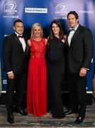 9 May 2015; Jimmy Gopperth and his wife Sarah with Mike McCarthy and his wife Jessica at the Leinster Rugby Awards Ball. The Leinster Rugby Awards Ball took place, at the Double Tree by Hilton hotel, Dublin, in front of over 500 attendees as Leinster Rugby celebrated the achievements of those both on and off the field in both the domestic and the professional game. On the night Sean Cronin was awarded the Bank of Ireland Leinster Rugby Players' Player of the Year and Jack Conan was awarded the Samsung Galaxy S6 Young Player of the Year award. RTÃ‰'s Darragh Maloney was MC for the evening as Leinster Rugby Head Coach Matt O'Connor, Captain Jamie Heaslip and the rest of the players also took the opportunity to celebrate the careers of Leinster Rugby stalwarts Gordon D'Arcy and Shane Jennings. Picture credit: Stephen McCarthy / SPORTSFILE