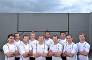 11 June 2008; Members of the adidas GAA team, from left, Alan Kerins, Galway, Ken McGrath, Waterford, Jerry O'Connor, Cork, Joe Canning, Galway, Tommy Walsh, Kilkenny, Dan Shanahan, Waterford, Ben O'Connor, Cork, Sean Og O hAilpin, Cork, Eoin Kelly, Tipperary and JJ Delaney, Kilkenny, demonstrating the adidas Techfit PowerWeb apparel. Benefits the apparel can bring to their game include strength, power and endurance. Naomh Mearnog Portmarnock, Dublin. Picture credit: Brendan Moran / SPORTSFILE