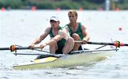 15 June 2008; The Ireland Men's Pair of Sean Casey, left, stroke, and Jonathan Devlin, bow, in action during their heat in which they finished second in a time of 6:46.52 and qualified for the semi-finals on Tuesday. 2008 Final Olympic Rowing Qualification Regatta, Poznan, Poland. Picture credit: Brendan Moran / SPORTSFILE