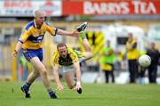 15 June 2008; Tommy Griffin, Kerry, in action against David Russell, Clare. GAA Football Munster Senior Championship Semi-Final, Kerry v Clare, Fitzgerald Stadium, Killarney, Co. Kerry. Picture credit: Stephen McCarthy / SPORTSFILE