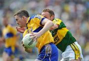 15 June 2008; Greg Lyons, Clare, in action against Tommy Griffin, Kerry. GAA Football Munster Senior Championship Semi-Final, Kerry v Clare, Fitzgerald Stadium, Killarney, Co. Kerry. Picture credit: Stephen McCarthy / SPORTSFILE