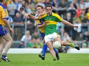 15 June 2008; Declan O'Sullivan, Kerry, gets a shot on goal despite the attention of David Connole, Clare. GAA Football Munster Senior Championship Semi-Final, Kerry v Clare, Fitzgerald Stadium, Killarney, Co. Kerry. Picture credit: Stephen McCarthy / SPORTSFILE *** Local Caption *** 6