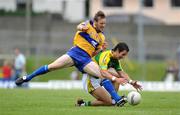15 June 2008; Paul Galvin, Kerry, in action against John Hayes, Clare. GAA Football Munster Senior Championship Semi-Final, Kerry v Clare, Fitzgerald Stadium, Killarney, Co. Kerry. Picture credit: Stephen McCarthy / SPORTSFILE