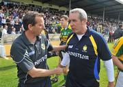 15 June 2008; Kerry manager Pat O'Shea shakes hands with Clare manager Frank Doherty after the game. GAA Football Munster Senior Championship Semi-Final, Kerry v Clare, Fitzgerald Stadium, Killarney, Co. Kerry. Picture credit: Stephen McCarthy / SPORTSFILE