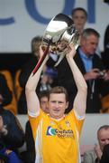 15 June 2008; Antrim captain Paddy Richmond lifts the Liam Harvey Cup. GAA Hurling Ulster Senior Championship Final, Antrim v Down, Casement Park, Belfast. Picture credit: Damien Eagers / SPORTSFILE