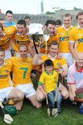 15 June 2008; Antrim captain Paddy Richomd and team-mates celebrate with the Liam Harvey Cup. GAA Hurling Ulster Senior Championship Final, Antrim v Down, Casement Park, Belfast. Picture credit: Damien Eagers / SPORTSFILE