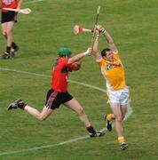 15 June 2008; Liam Watson, Antrim, in action against Fintan Conway, Down. GAA Hurling Ulster Senior Championship Final, Antrim v Down, Casement Park, Belfast. Picture credit: Damien Eagers / SPORTSFILE
