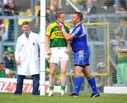 15 June 2008; Colm Cooper, Kerry, and Joe Hayes, Clare, tussle off the ball. GAA Football Munster Senior Championship Semi-Final, Kerry v Clare, Fitzgerald Stadium, Killarney, Co. Kerry. Picture credit: Stephen McCarthy / SPORTSFILE