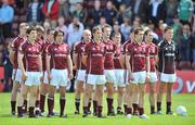15 June 2008; The Galway team stands for the National Anthem. GAA Football Connacht Senior Championship Semi-Final, Galway v Leitrim, Pearse Stadium, Galway. Picture credit: Brian Lawless / SPORTSFILE