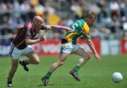15 June 2008; Michael Foley, Leitrim, in action against Darren Mullahy, Galway. GAA Football Connacht Senior Championship Semi-Final, Galway v Leitrim, Pearse Stadium, Galway. Picture credit: Brian Lawless / SPORTSFILE