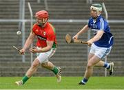 10 May 2015; Shane Kavanagh, Carlow, in action against Ross King, Laois. Leinster GAA Hurling Senior Championship Qualifier Group, round 2, Carlow v Laois. Netwatch Cullen Park, Carlow. Picture credit: Piaras Ó Mídheach / SPORTSFILE